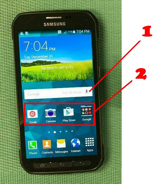 Samsung galaxy s5. Иконки на экране